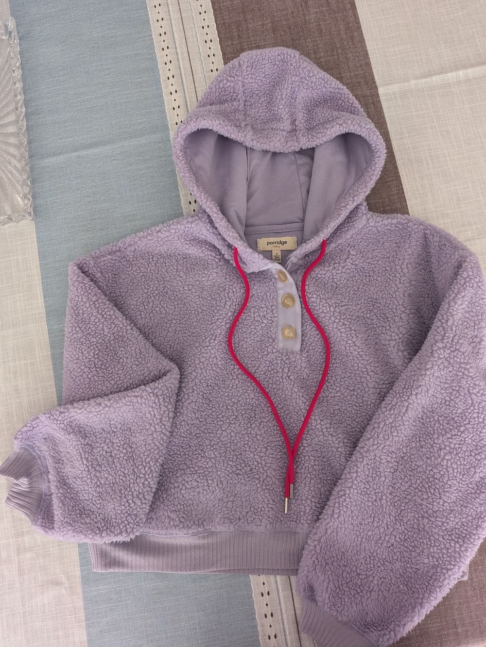 Anthropologie Porridge Quinn Sherpa Fleece, Lavender, Women's Small